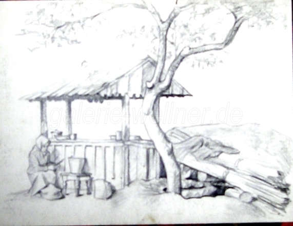Gartenhütte Zeichnung